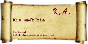 Kis Amázia névjegykártya